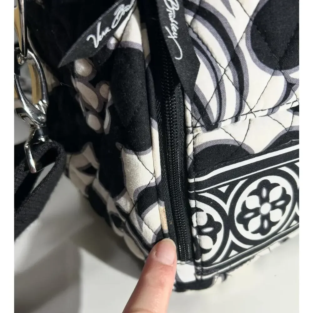 Vera Bradley NIGHT & DAY Metropolitan Bag Carry On Tote Black White Floral - Picture 11 of 12